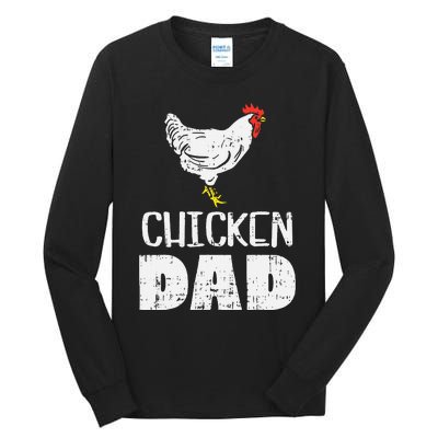  Chicken Dad Farm Animal Farming Life Farmer Rancher Tall Long Sleeve T-Shirt