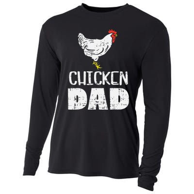  Chicken Dad Farm Animal Farming Life Farmer Rancher Cooling Performance Long Sleeve Crew