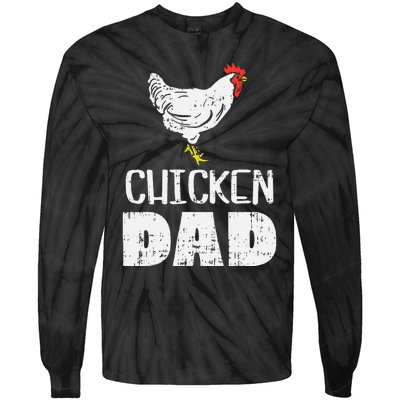  Chicken Dad Farm Animal Farming Life Farmer Rancher Tie-Dye Long Sleeve Shirt