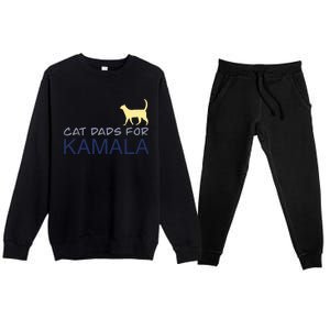 Cat Dads For Kamala Harris For President 2024 Premium Crewneck Sweatsuit Set