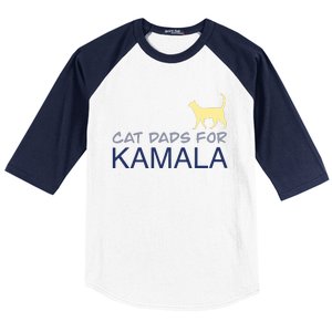 Cat Dads For Kamala Harris For President 2024 Baseball Sleeve Shirt