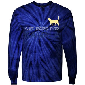 Cat Dads For Kamala Harris For President 2024 Tie-Dye Long Sleeve Shirt