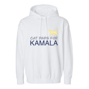 Cat Dads For Kamala Harris For President 2024 Garment-Dyed Fleece Hoodie