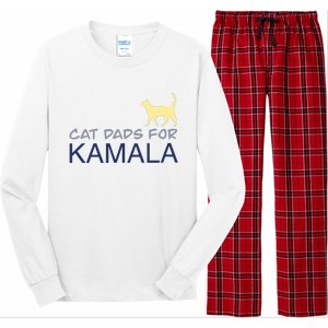 Cat Dads For Kamala Harris For President 2024 Long Sleeve Pajama Set