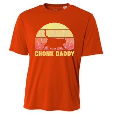 Chonk Daddy Fat Cat Dad Lover Meme Gifts Cooling Performance Crew T-Shirt