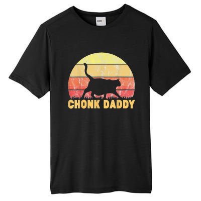 Chonk Daddy Fat Cat Dad Lover Meme Gifts Tall Fusion ChromaSoft Performance T-Shirt