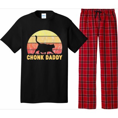 Chonk Daddy Fat Cat Dad Lover Meme Gifts Pajama Set