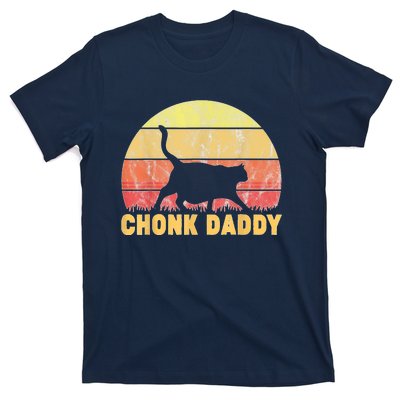 Chonk Daddy Fat Cat Dad Lover Meme Gifts T-Shirt