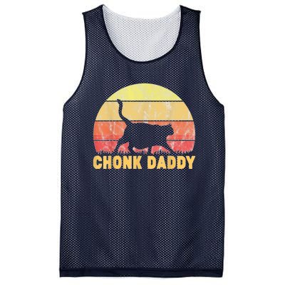 Chonk Daddy Fat Cat Dad Lover Meme Gifts Mesh Reversible Basketball Jersey Tank