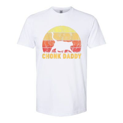 Chonk Daddy Fat Cat Dad Lover Meme Gifts Softstyle CVC T-Shirt