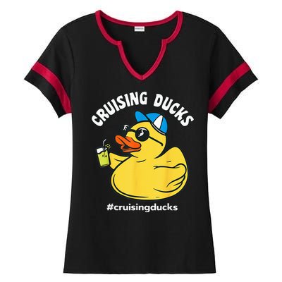 Cruising Ducks Family Cruise Matching Cruise Duck Ladies Halftime Notch Neck Tee