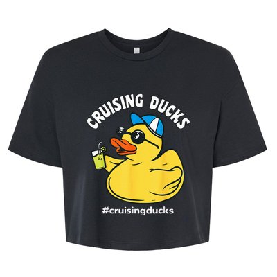 Cruising Ducks Family Cruise Matching Cruise Duck Bella+Canvas Jersey Crop Tee