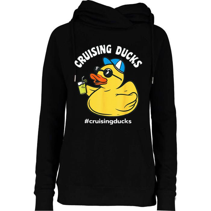 Cruising Ducks Family Cruise Matching Cruise Duck Womens Funnel Neck Pullover Hood