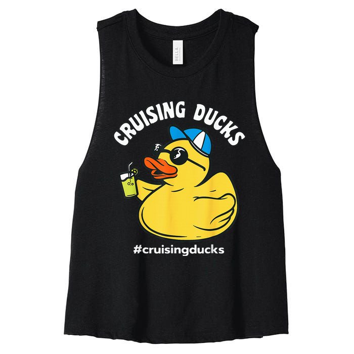 Cruising Ducks Family Cruise Matching Cruise Duck Women's Racerback Cropped Tank