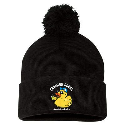 Cruising Ducks Family Cruise Matching Cruise Duck Pom Pom 12in Knit Beanie