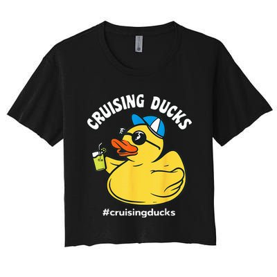 Cruising Ducks Family Cruise Matching Cruise Duck Women's Crop Top Tee