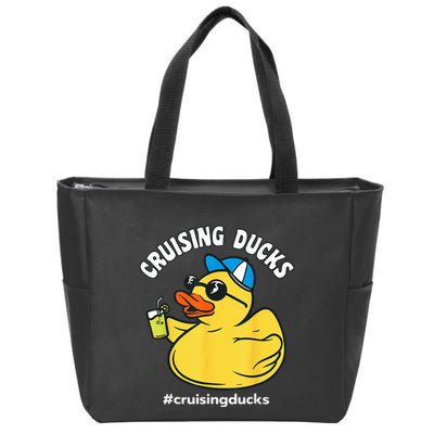Cruising Ducks Family Cruise Matching Cruise Duck Zip Tote Bag