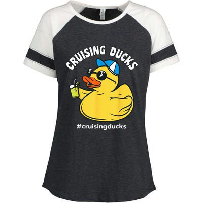 Cruising Ducks Family Cruise Matching Cruise Duck Enza Ladies Jersey Colorblock Tee