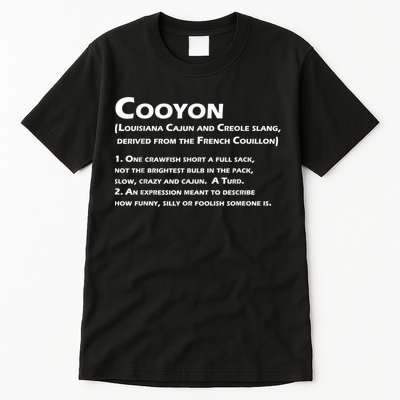 Cooyon Definition Funny Cajun Creole Coonass Tall T-Shirt