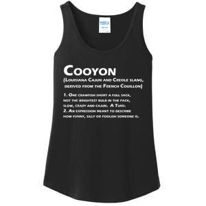 Cooyon Definition Funny Cajun Creole Coonass Ladies Essential Tank