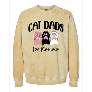 Cat Dads For Kamala Funny Political Colorblast Crewneck Sweatshirt