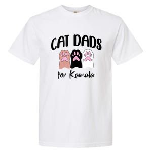 Cat Dads For Kamala Funny Political Garment-Dyed Heavyweight T-Shirt