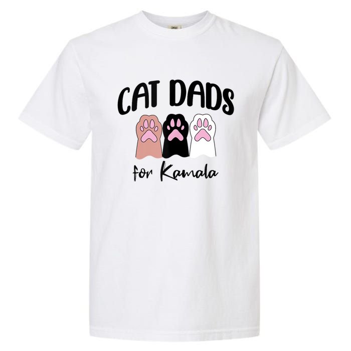 Cat Dads For Kamala Funny Political Garment-Dyed Heavyweight T-Shirt