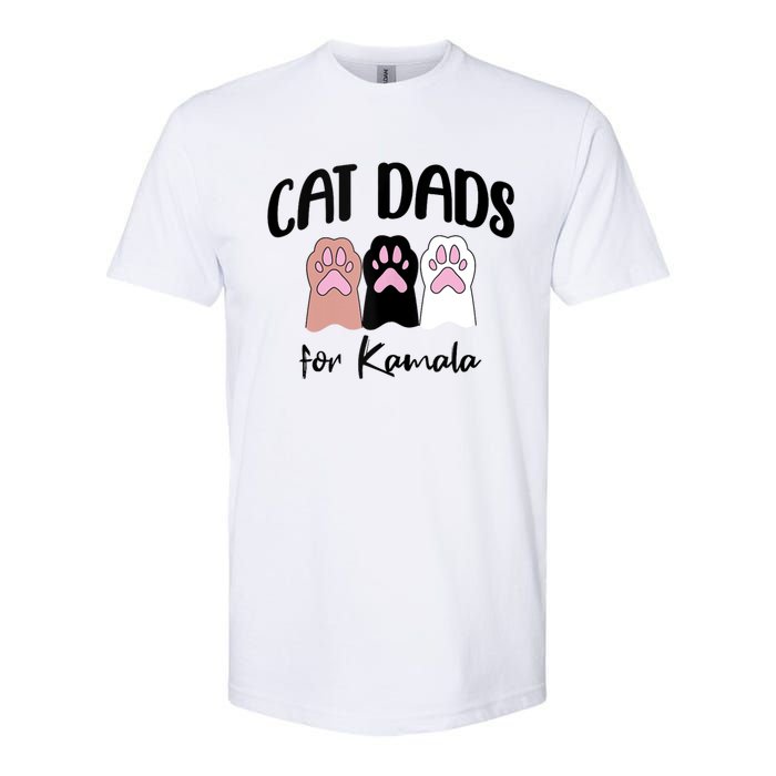 Cat Dads For Kamala Funny Political Softstyle CVC T-Shirt