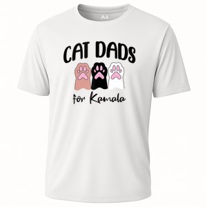 Cat Dads For Kamala Funny Political Cooling Performance Crew T-Shirt