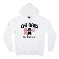 Cat Dads For Kamala Funny Political Hoodie