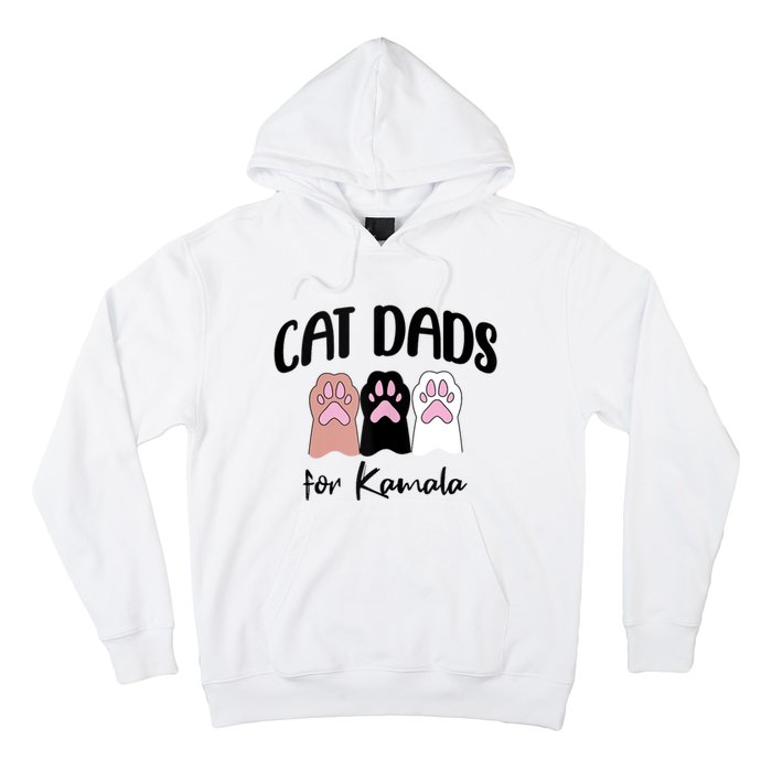 Cat Dads For Kamala Funny Political Hoodie