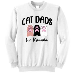 Cat Dads For Kamala Funny Political Sweatshirt