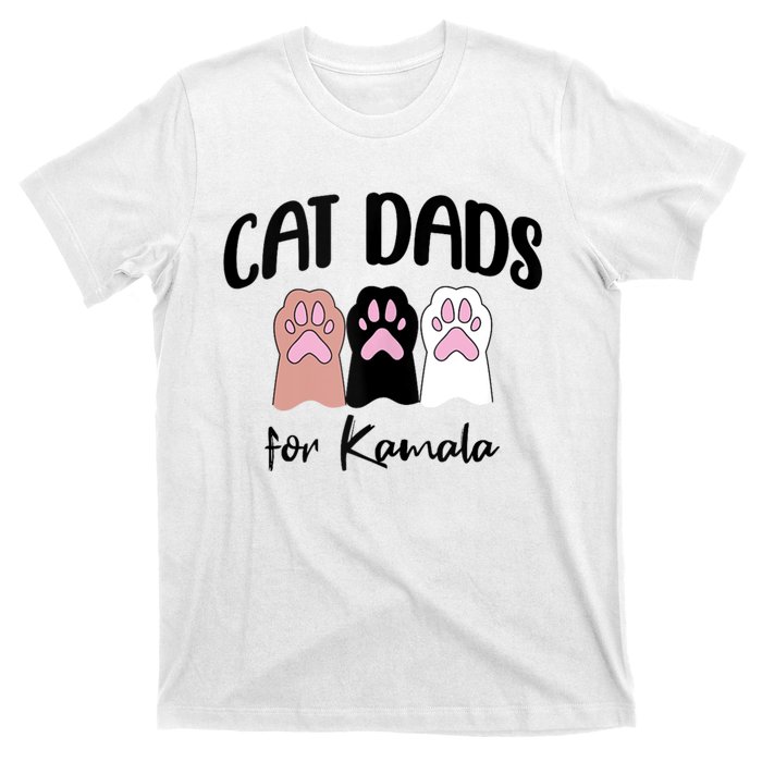 Cat Dads For Kamala Funny Political T-Shirt