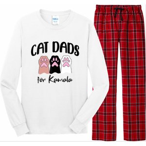 Cat Dads For Kamala Funny Political Long Sleeve Pajama Set