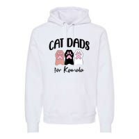 Cat Dads For Kamala Funny Political Premium Hoodie