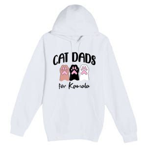 Cat Dads For Kamala Funny Political Premium Pullover Hoodie