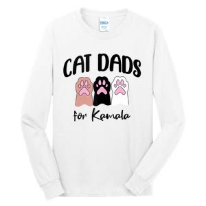 Cat Dads For Kamala Funny Political Tall Long Sleeve T-Shirt