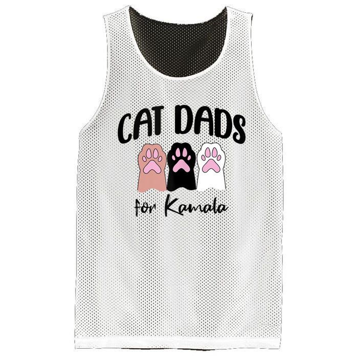 Cat Dads For Kamala Funny Political Mesh Reversible Basketball Jersey Tank