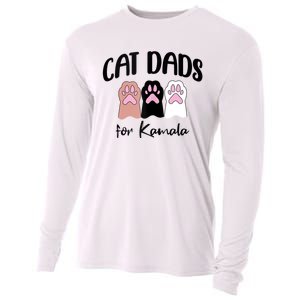 Cat Dads For Kamala Funny Political Cooling Performance Long Sleeve Crew