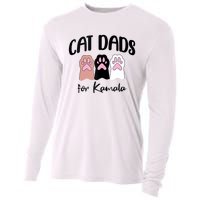 Cat Dads For Kamala Funny Political Cooling Performance Long Sleeve Crew