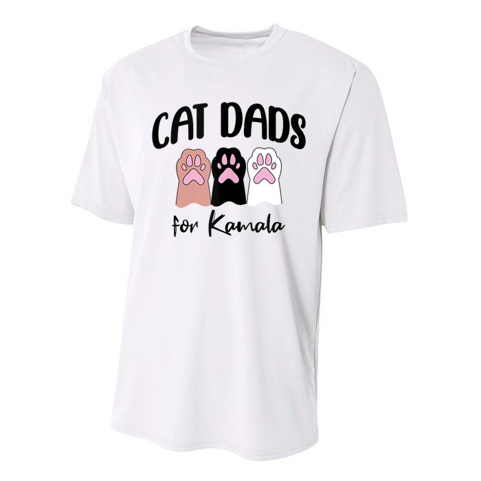 Cat Dads For Kamala Funny Political Performance Sprint T-Shirt