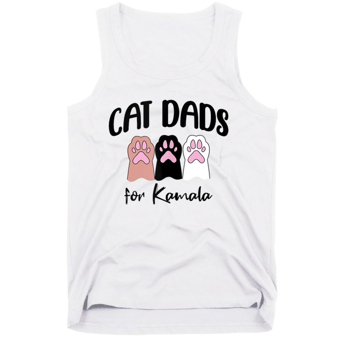 Cat Dads For Kamala Funny Political Tank Top