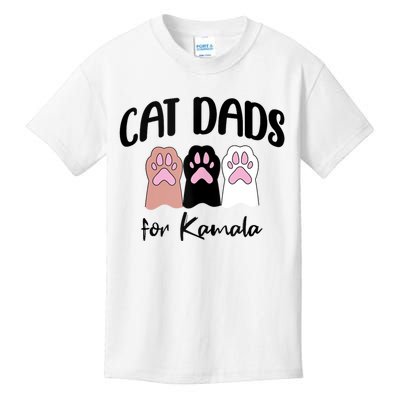 Cat Dads For Kamala Funny Political Kids T-Shirt