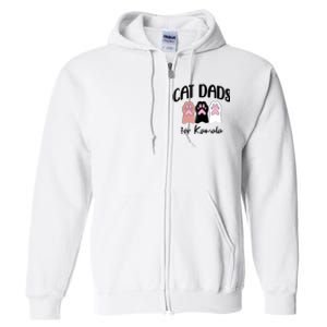 Cat Dads For Kamala Funny Political Full Zip Hoodie