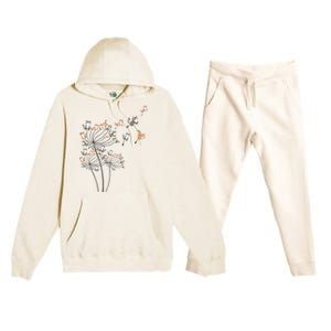 Cute Dandelion Flower Premium Hooded Sweatsuit Set