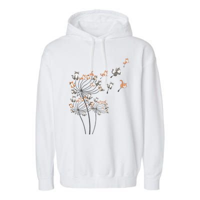 Cute Dandelion Flower Garment-Dyed Fleece Hoodie