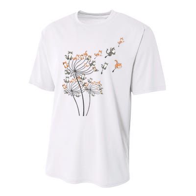 Cute Dandelion Flower Performance Sprint T-Shirt