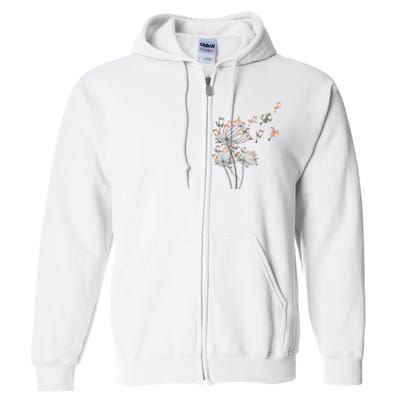 Cute Dandelion Flower Full Zip Hoodie