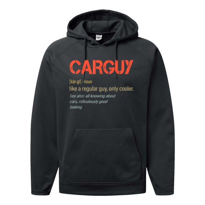 Carguy Definition Funny Car Guy Collector Owner Car Performance Fleece Hoodie