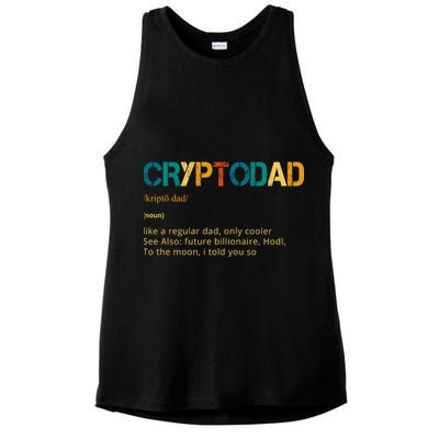 Cryptodad Definition Funny Future Billionaire Ladies PosiCharge Tri-Blend Wicking Tank